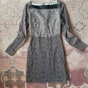 Diane von furstenburg Elegant Lace Dress in Gray